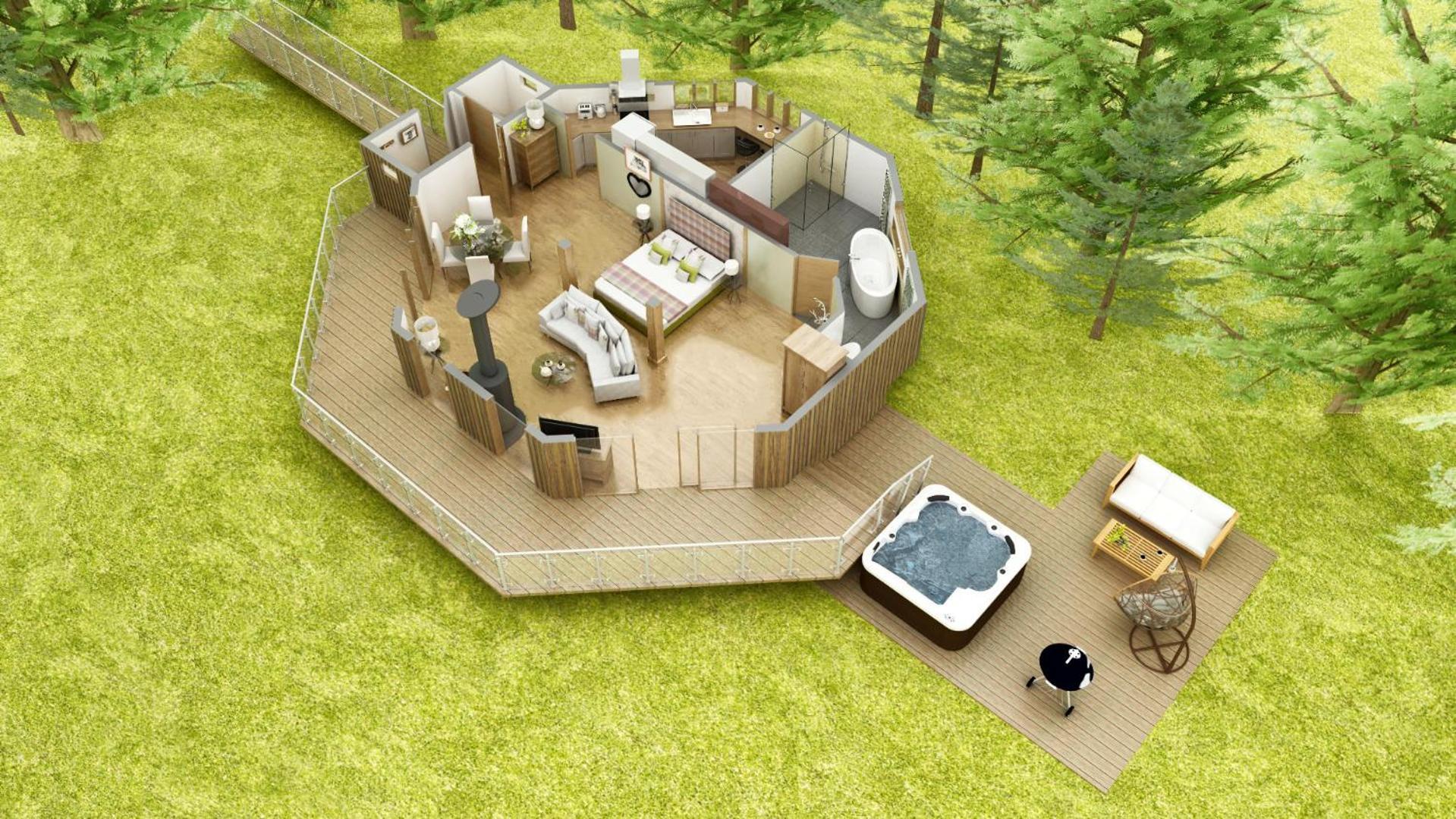 Dalnoid Cottages & Treehouses Nr Glenshee 外观 照片